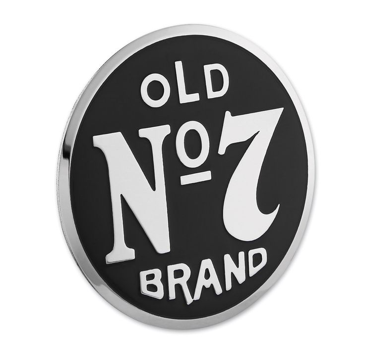 an old no 7 brand badge on a white background