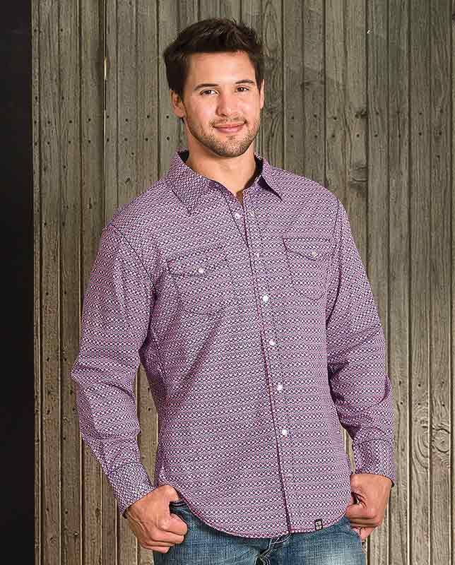 Cowboy Up Blue and Red Print Long Sleeve Shirt #Fall2015 Latest Clothes For Men, Boot Barn, Cowboy Up, Boots Western, Tony Lama, Work Gear, Mens Fall, Very Excited, Fall 2015