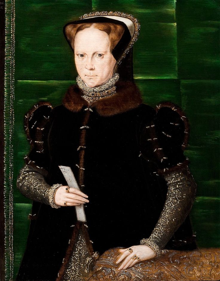 an old painting of a woman with a book in her hand and a green background