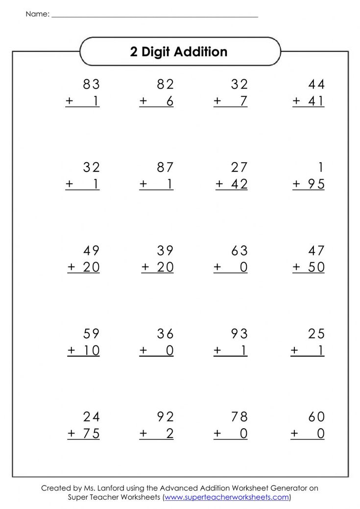 2 Digit Addition With Regrouping Pdf : Two Digit Addition Worksheets ...