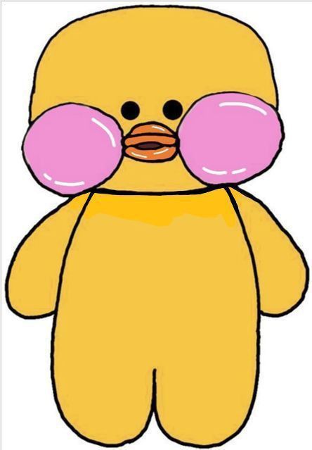 a yellow teddy bear with pink gums on its nose