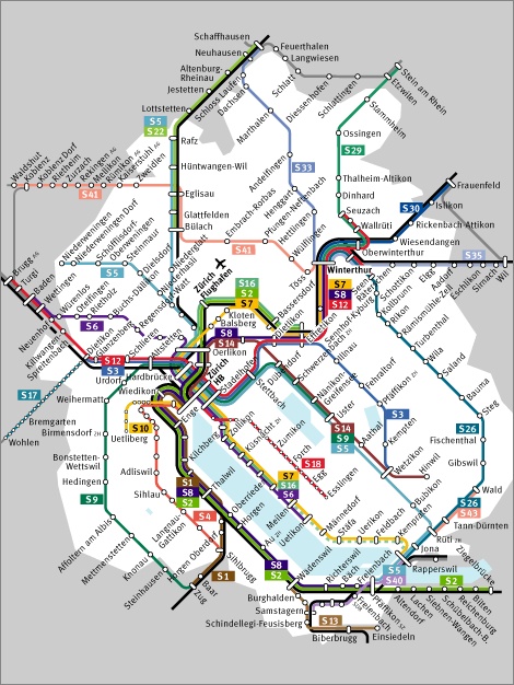 the subway map shows where to go and what to see in each section, including