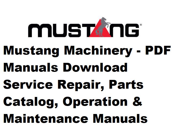 Mustang - PDF Manuals Download Service Repair, Parts Catalog, Operation ...