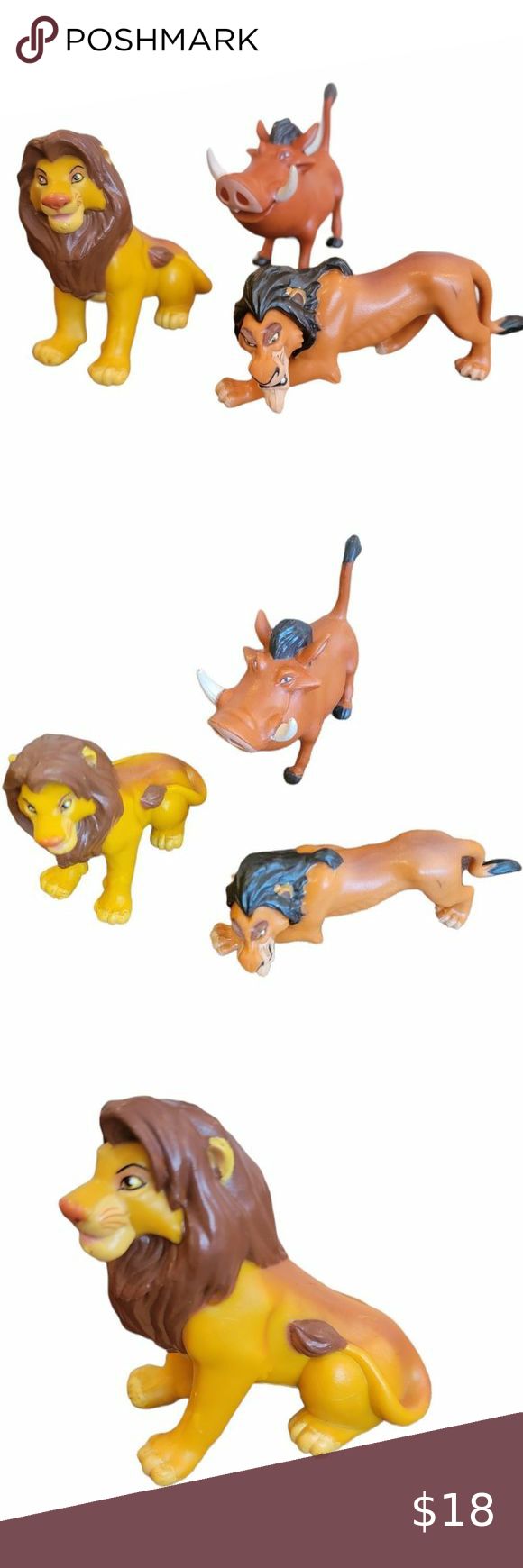 3 Vintage Lion King Figurines Vintage Disney, Retro Vintage, Disney ...