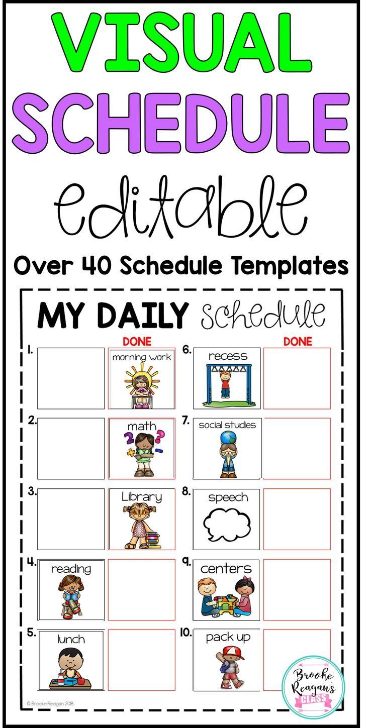 Autism Visual Schedule Printables Free