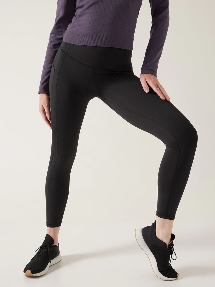 Ultimate Stash 7/8 Tight | Athleta Workouts At The Gym, Gym Studio, Athleta Leggings, Back Drop, Pocket Leggings, New And Improved, Drop In, Athleta Pants, Grey Women