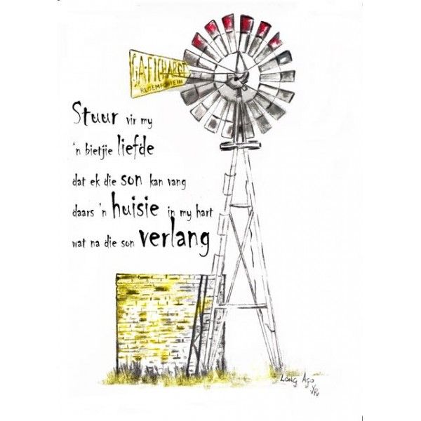 a drawing of a windmill with words written on it