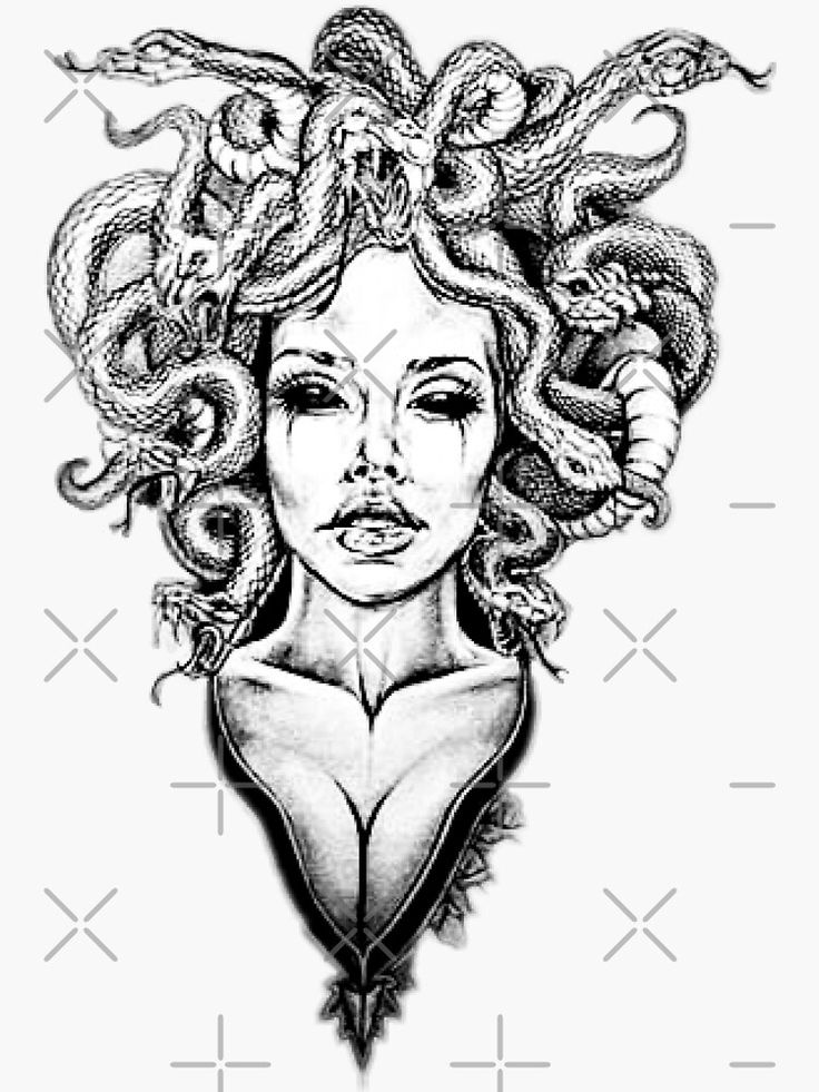 Pegatinas: Medusa Serpiente Mujer De La Mitolog%25c3%25ada Griega ...