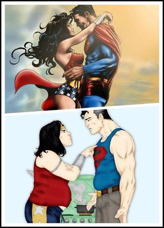 superman and wonder woman are being compared by each other