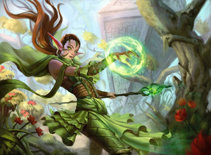 ArtStation - NIssa Revane - voice of zendkar (fanart ), Leonardo Santanna Nissa Revane, Dnd Druid, Mtg Altered Art, Mtg Art, Anime Ninja, Magic Aesthetic, High Fantasy, Super Hero Costumes, Magic Art