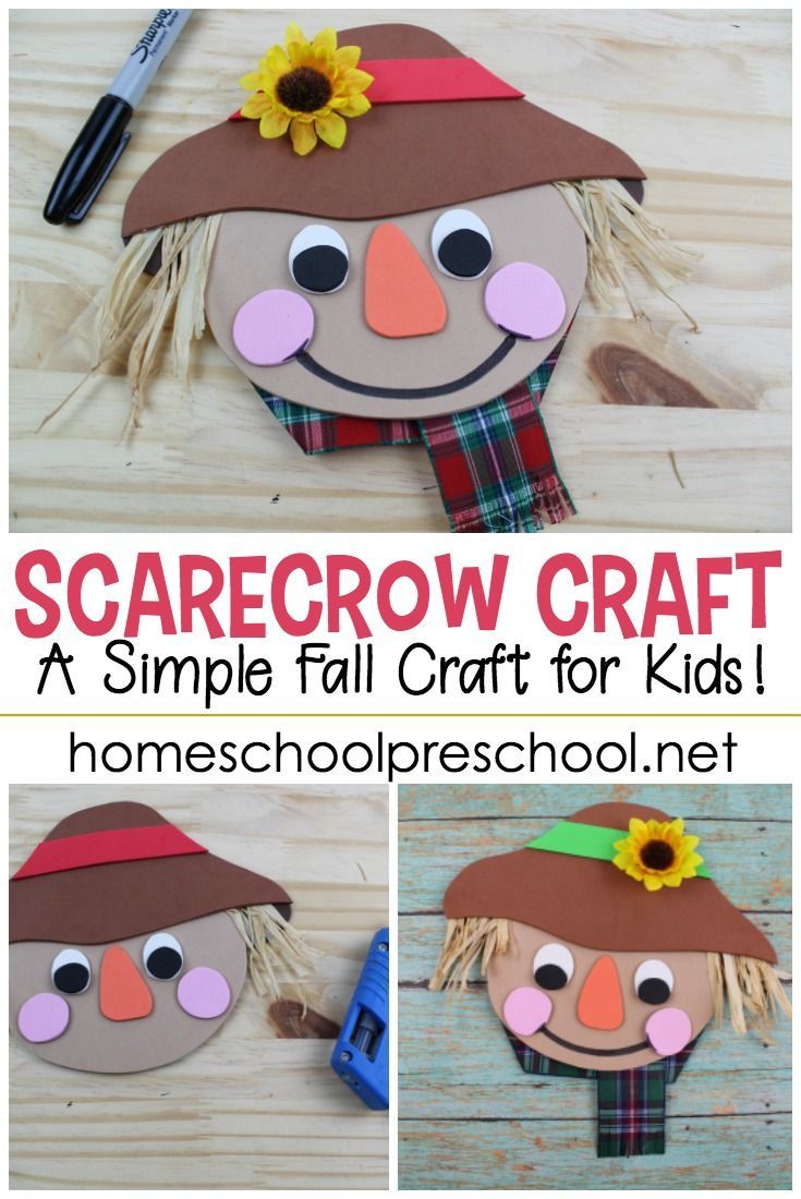 Simple Scarecrow Craft and Book List for Kids {Free Template ...