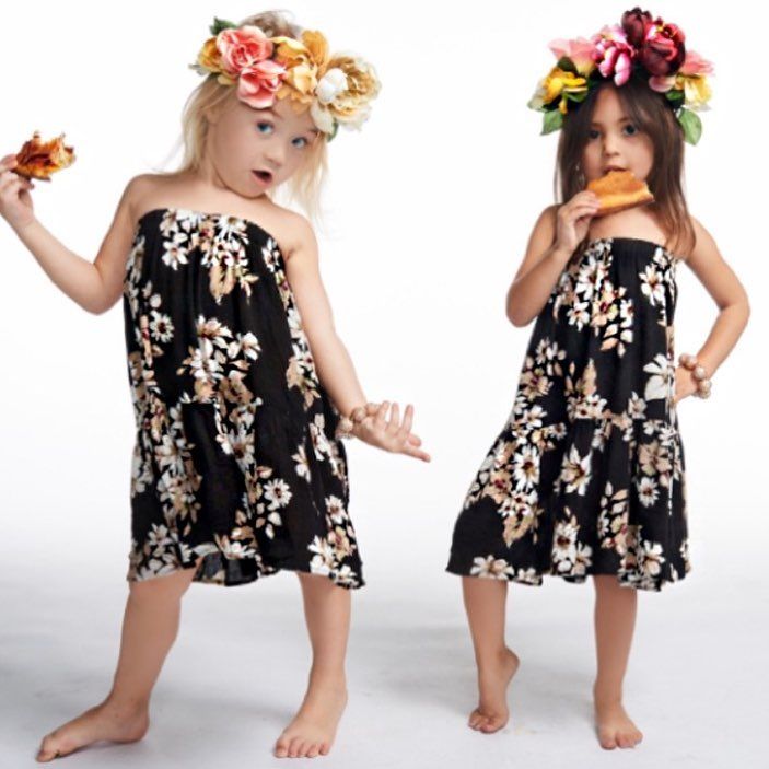 Everleigh and Ava Sav And Cole, Girls Fall Outfits, Girl Falling, Boho Dress, Strapless Dress, Dress Skirt, Kids Fashion, Fall Outfits, Bridesmaid Dresses