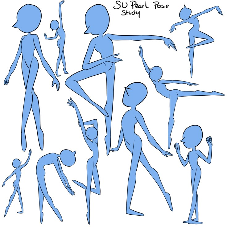 the silhouettes of various people doing different poses