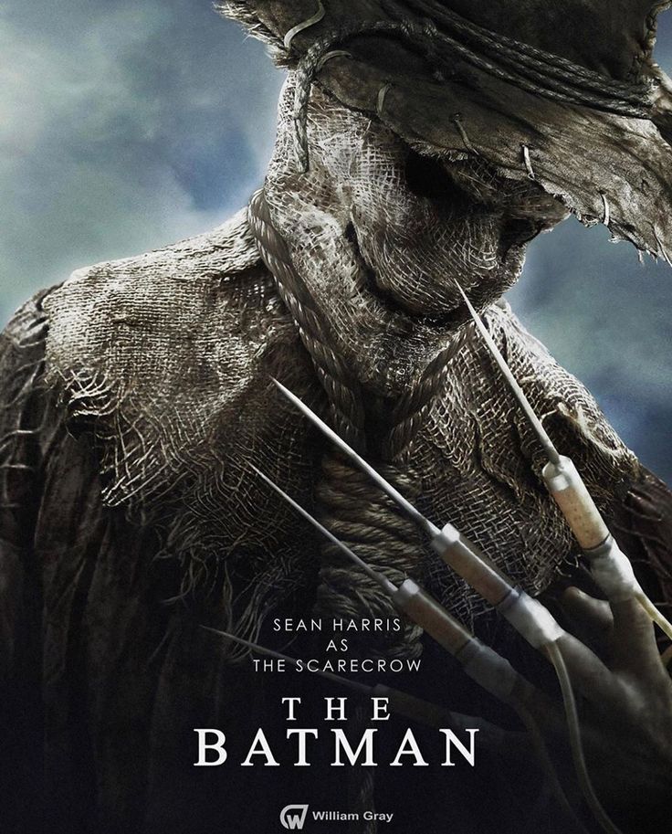 the poster for the upcoming batman movie, featuring an image of a man with two swords