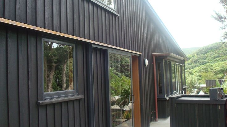 hardie board and batten dark black windows - Google Search | Black ...