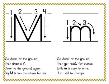 the letters m and m are shown in this worksheet