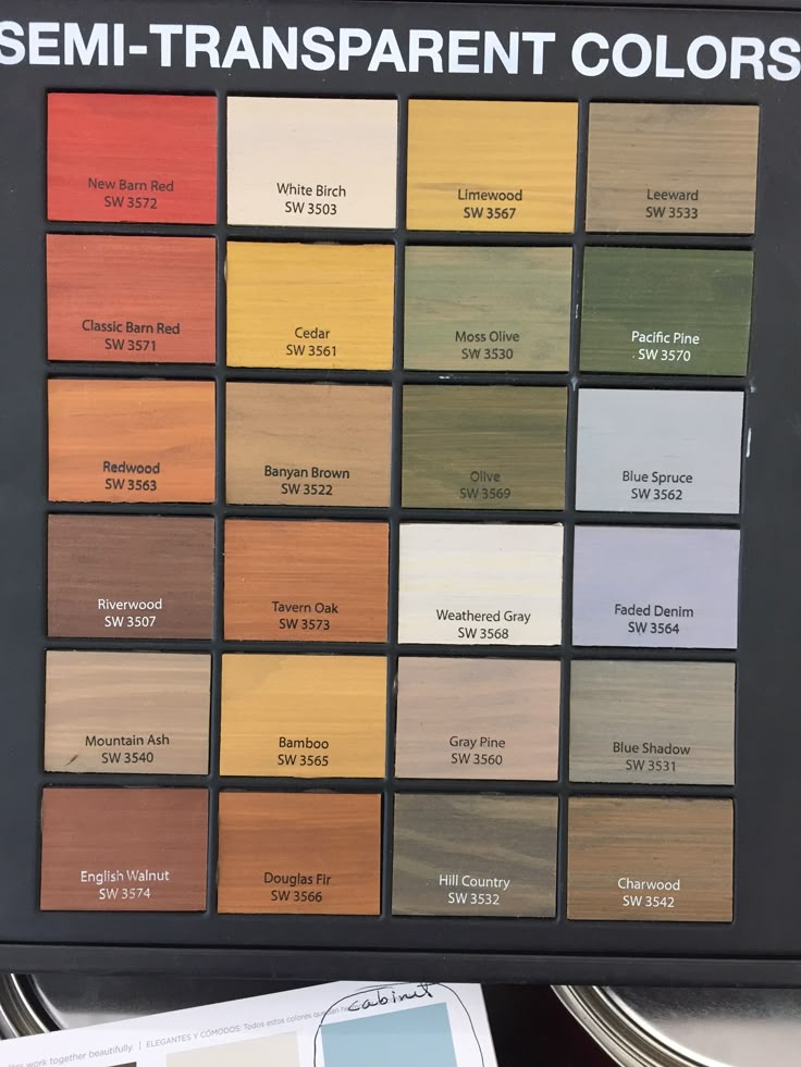 Sherwin Williams Deck Stain Color Chart