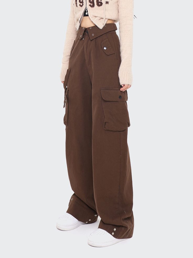 Y2K Style Loose Hip-Hop Mopping Pants - ntbhshop Kawaii Harajuku Fashion, Hip Hop Pants, American Street, Girls Overalls, Kawaii Harajuku, Coffee Color, Overalls Women, Coffee Colour, Harajuku Fashion