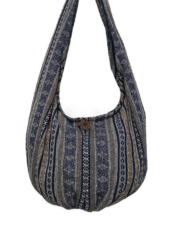 Handmade Woven Bag Handbags Purse Tote Thai Cotton Bag Hippie bag Hobo bag Boho bag Shoulder bag Wom