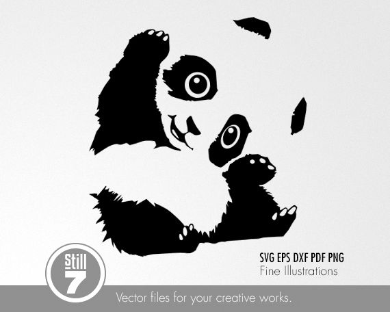 Download Pandas Bundle - 6 Pandas - svg eps dxf pdf png | Cute ...