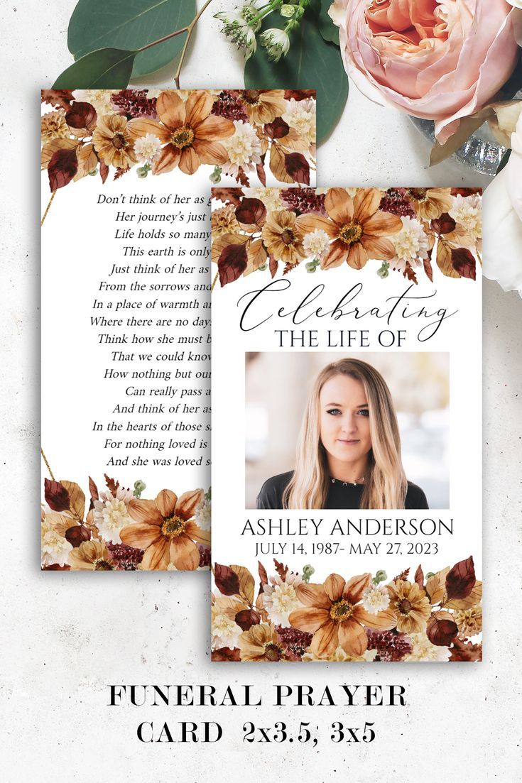 Celebration of Life Invitation Fall Funeral Favor Tags, Memorial Candle ...