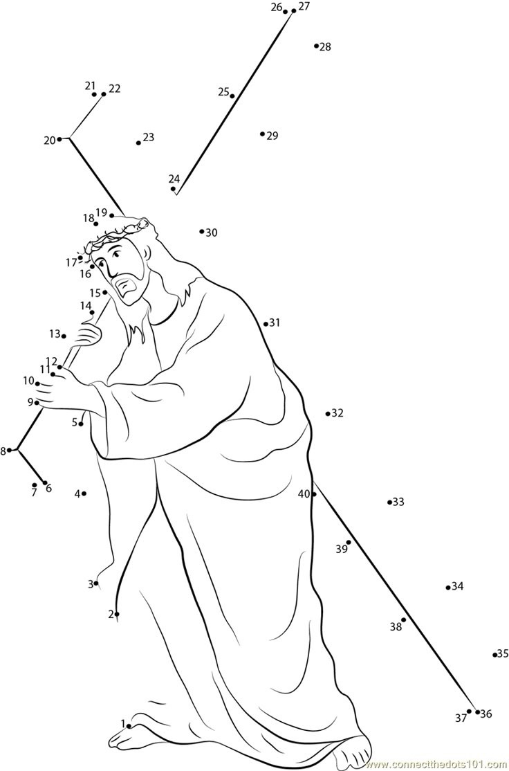 Download or print Jesus Carrying Cross dot to dot printable worksheet from Holidays,Good-Friday connect the dots category. Good Friday Coloring Page Free Printable, Cross Activities For Kids, Good Friday Activity, Good Friday Activities, Jesus Carrying Cross, Christian Preschool Printables, Carrying Cross, Sunday School Worksheets, Sunday School Printables