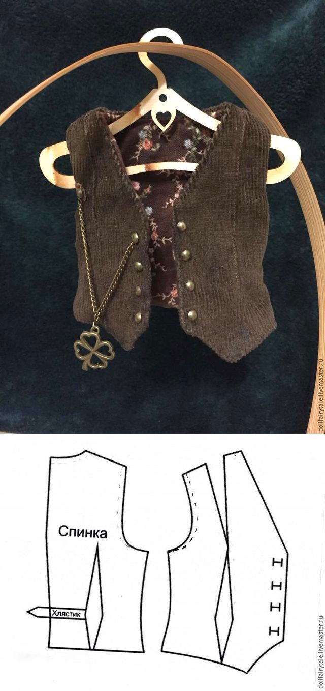 an image of a sewing pattern for a vest with buttons on the front and back