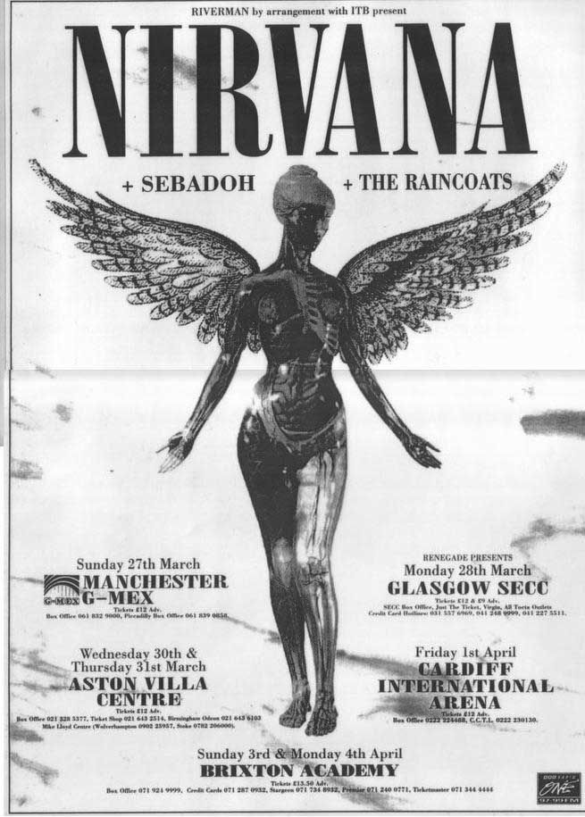 nirvana concert poster. Você não sabe onde encontrar bilhetes e comprar ingressos para os concertos que tanto deseja assistir em breve? Então, visite esta página agora em http://mundodemusicas.com/compra-de-ingressos/ Nirvana Poster, 90s Graphic Design, Muzică Rock, Poster Rock, Grunge Posters, Posters For My Room, Posters To Print, Vintage Music Posters, Blond Amsterdam