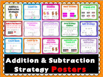 Addition and Subtraction Strategy Posters