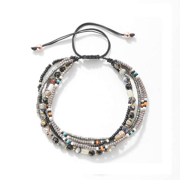 PRICES MAY VARY. ❤Size❤Small beads(1mm), round crystal(3mm),adjustable girth:6.3-12.6 inches(16-32cm) ❤Material:❤ This Bohemian braided adjustable beads bracelet is handmade to perfection using crystal with high quality alloy pieces. ❤EYE-CATCHING and Trendy APPEARANCE❤ Colorful multilayer bracelet combined together fashionable and extraordinary. ❤Ideal Gifts❤Great gifts for girls,lover,best friends,etc.Ideal Birthday Gifts, Anniversary Gifts,Graduation Gifts,Valentine's Day Gifts, etc. ❤Gift Wr Cheap Adjustable Beads For Women, Cheap Adjustable Wire Wrapped Beaded Bracelets, Cheap Casual Adjustable Beaded Bracelets, Cheap Adjustable Hand Wrapped Stretch Bracelet, Affordable Handmade Bohemian Bracelet, Cheap Braided Bohemian Jewelry, Cheap Handmade Adjustable Beaded Bracelets, Cheap Bohemian Bracelets As Gift, Cheap Bohemian Beaded Bracelets For Everyday