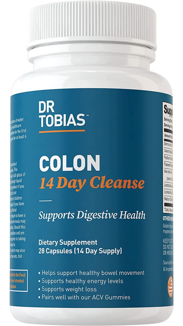 Dr. Tobias Colon 14 Day Cleanse, Supports Healthy Bowel Movements, 28 Capsules (1-2 Daily) Gut Cleanse, Healthy Bowel Movement, Senna Leaf, Psyllium Husk, Colon Detox, Colon Health, Cleanse Detox, Natural Colon Cleanse, Turmeric Benefits