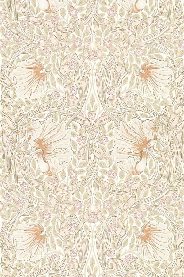 an intricately designed wallpaper design with flowers and leaves on it's surface