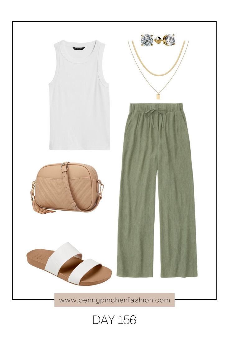 High-Waisted Linen-Blend Wide-Leg … curated on LTK Green Casual Pants Outfit, Year Round Capsule Wardrobe, Mama Outfits, Capsule Wardrobe 2023, Walmart Outfits, Penny Pincher Fashion, Transitional Outfits, Linen Pants Outfit, Quality Basics