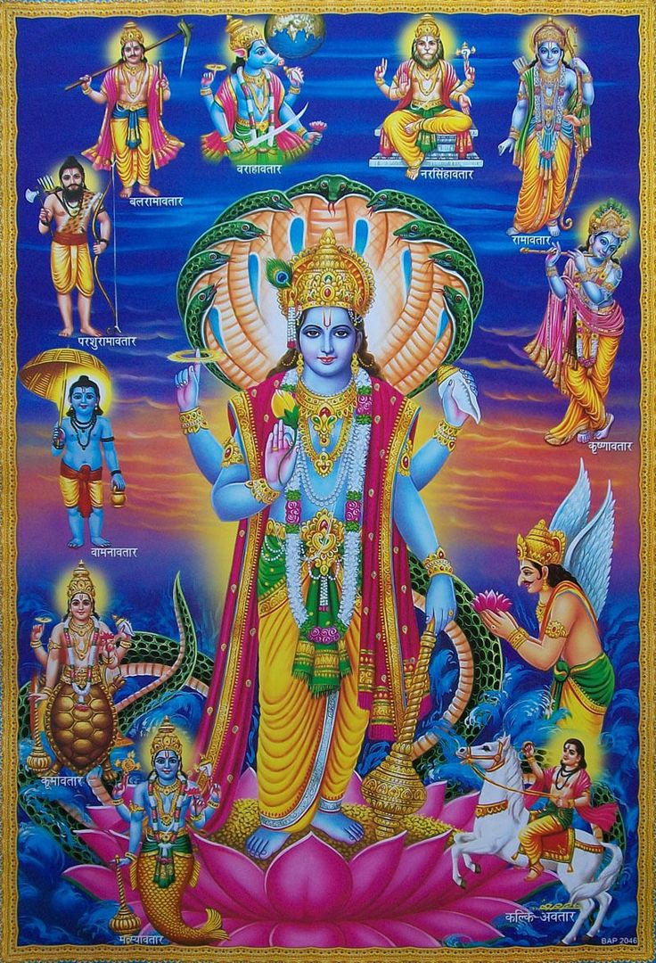 the deities and their avatars are depicted in this painting