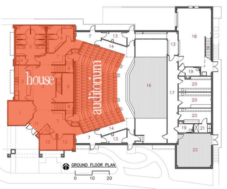 the floor plan for an auditorium