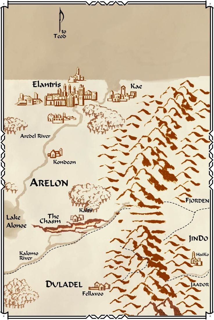 an old map shows the location of several towns