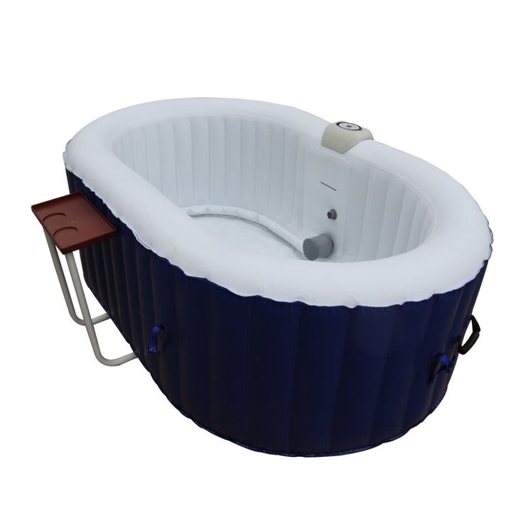 an inflatable hot tub is shown on a white background