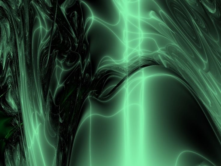 an abstract green background with swirls and lines in the center, as well as some dark colors