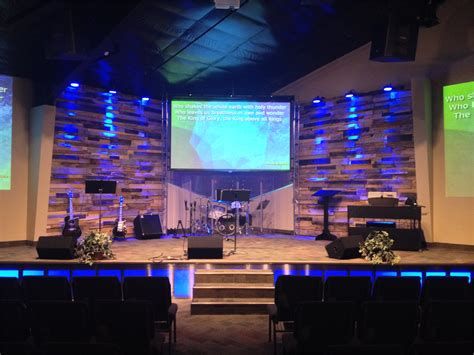 Small Modern Church Stage Design - Glowing Stage Front Church Design ...