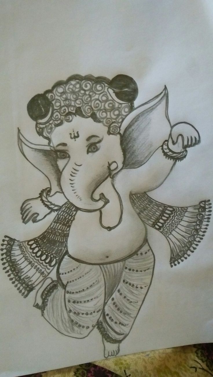 Ganpati bappa | Word art drawings, Boho art drawings, Doodle art ...