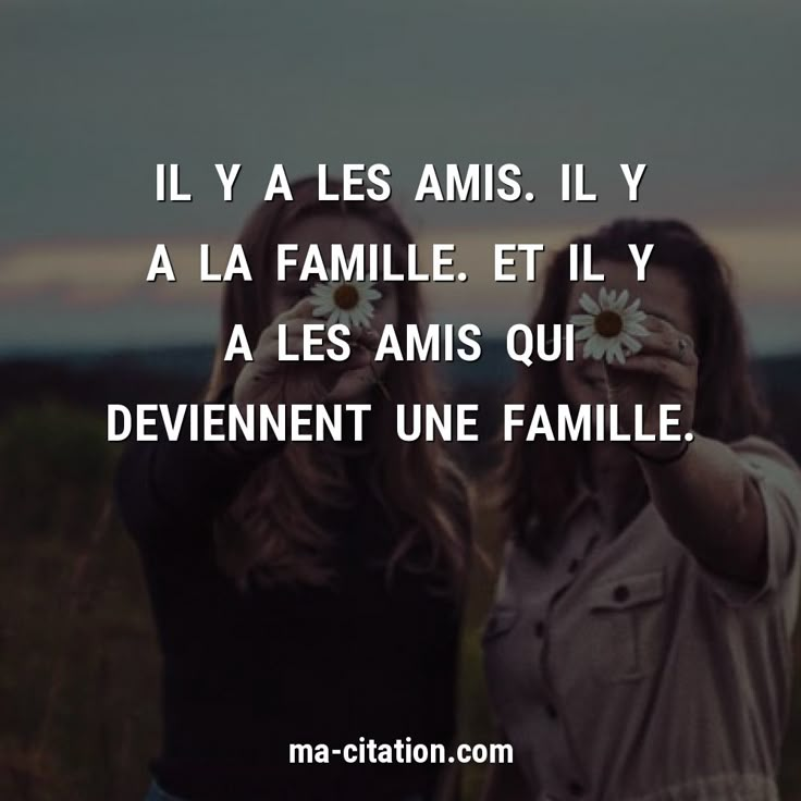 Les amis qui deviennent une famille