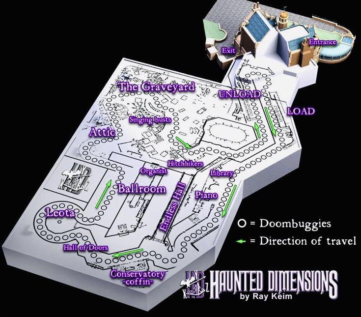 a map of the disneyland theme park with all its attractions and parks labeled in purple