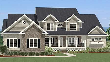  Plan  46259LA Four Bedrooms and a Bonus Room in 2022 