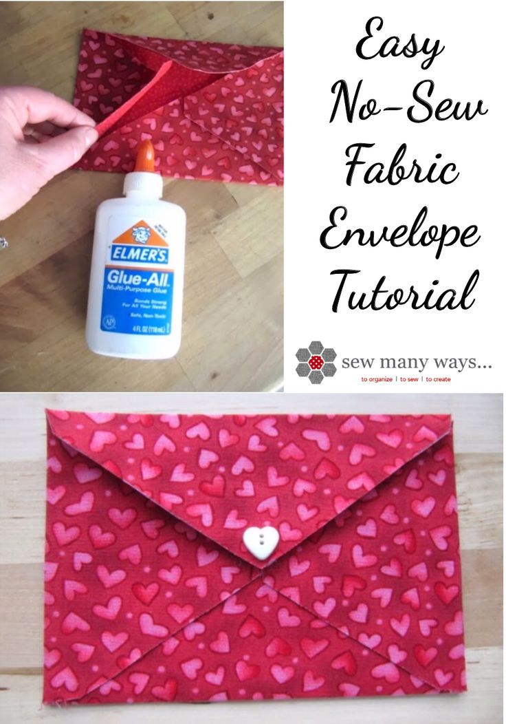 the instructions to make an envelope with hearts on it