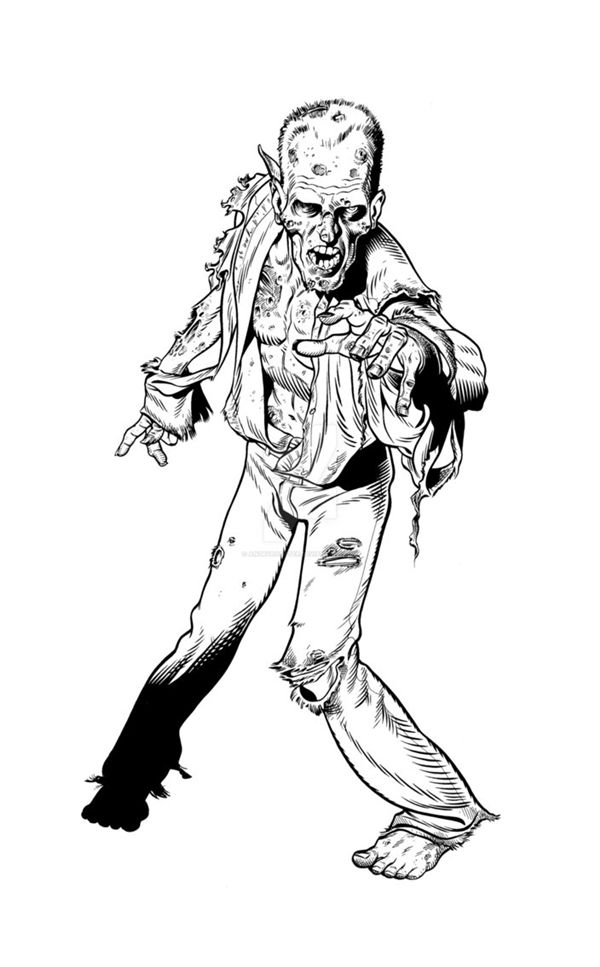 Full Body Zombie Drawing