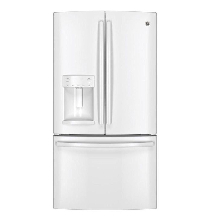 a white refrigerator freezer sitting next to each other on top of a white wall