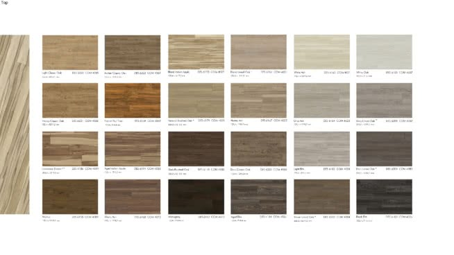 wood flooring samples in various colors and sizes