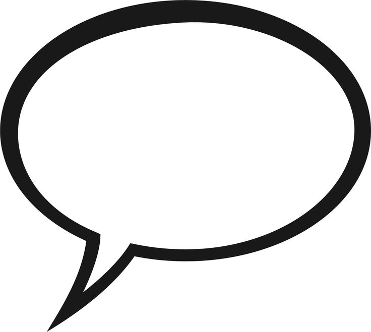 a black and white speech bubble icon