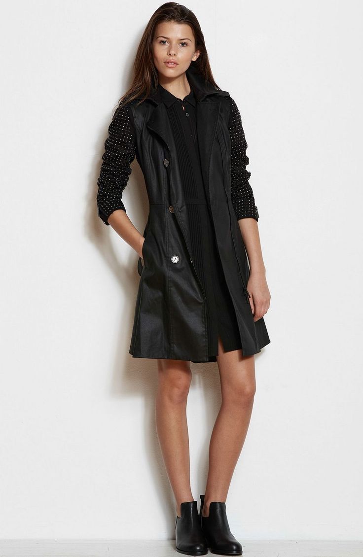 Studded Sleeve Trench CoatOnline Exclusive - Outerwear - Womens - Armani Exchange Armani Exchange, Shirt Dress