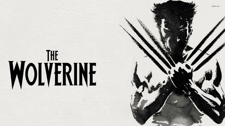 the wolverine logo is shown in black and white